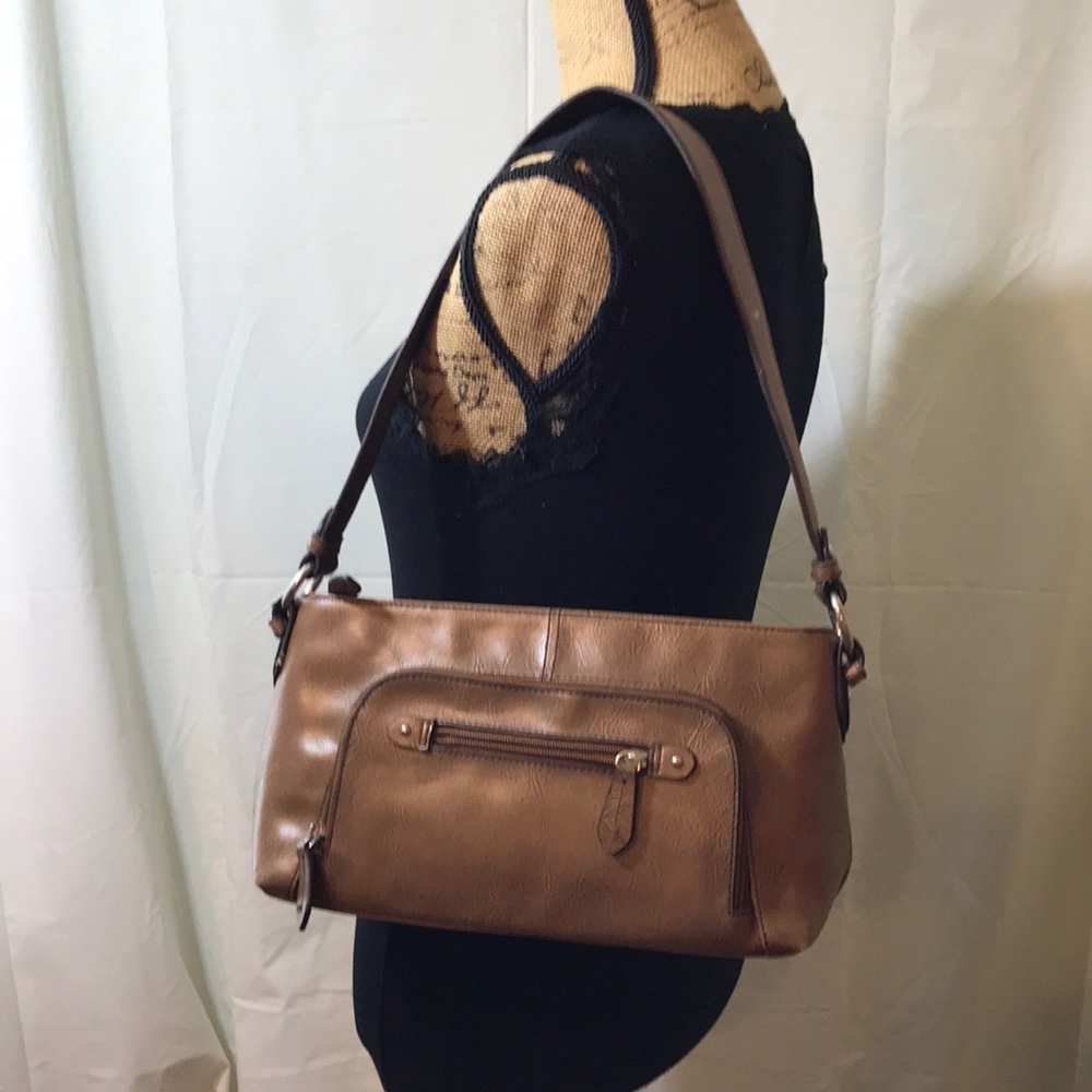 Tan Shoulder Strap Bag by Villager